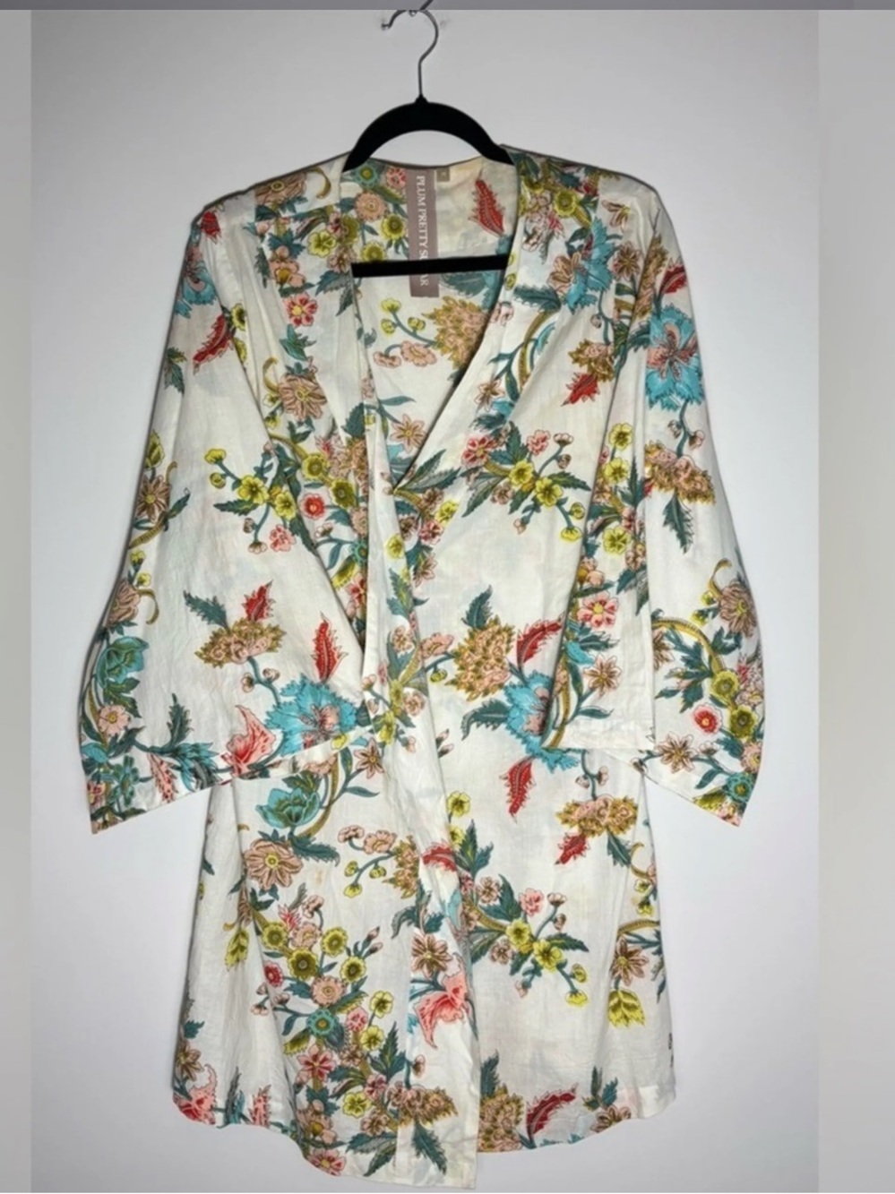 Plum Pretty Sugar Floral Kimono Robe – Medium
